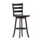Flash Furniture Liesel Commercial Wooden Classic Ladderback Swivel Barstool w/Solid Wood Seat, Gray Wash Walnut ES-UN-31WS-29-GY-GG - alternate 10